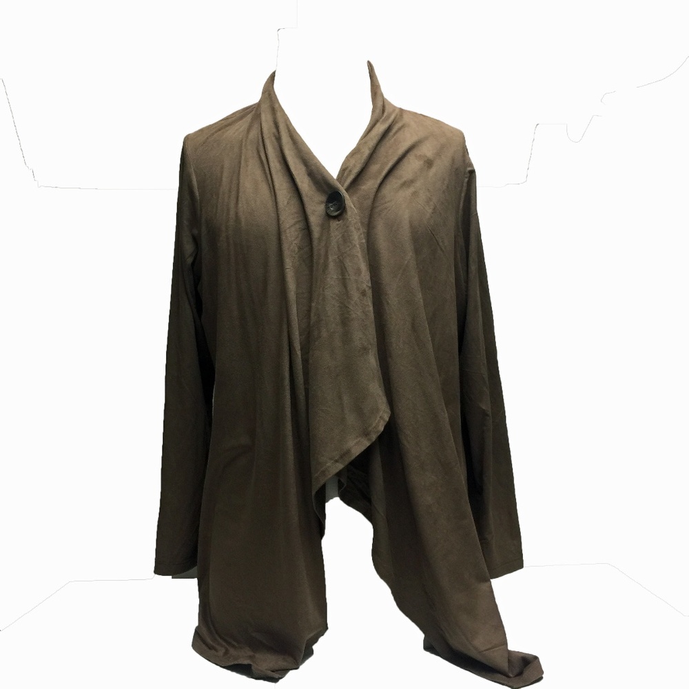 Avenue Brown One Button‎ Cardigan